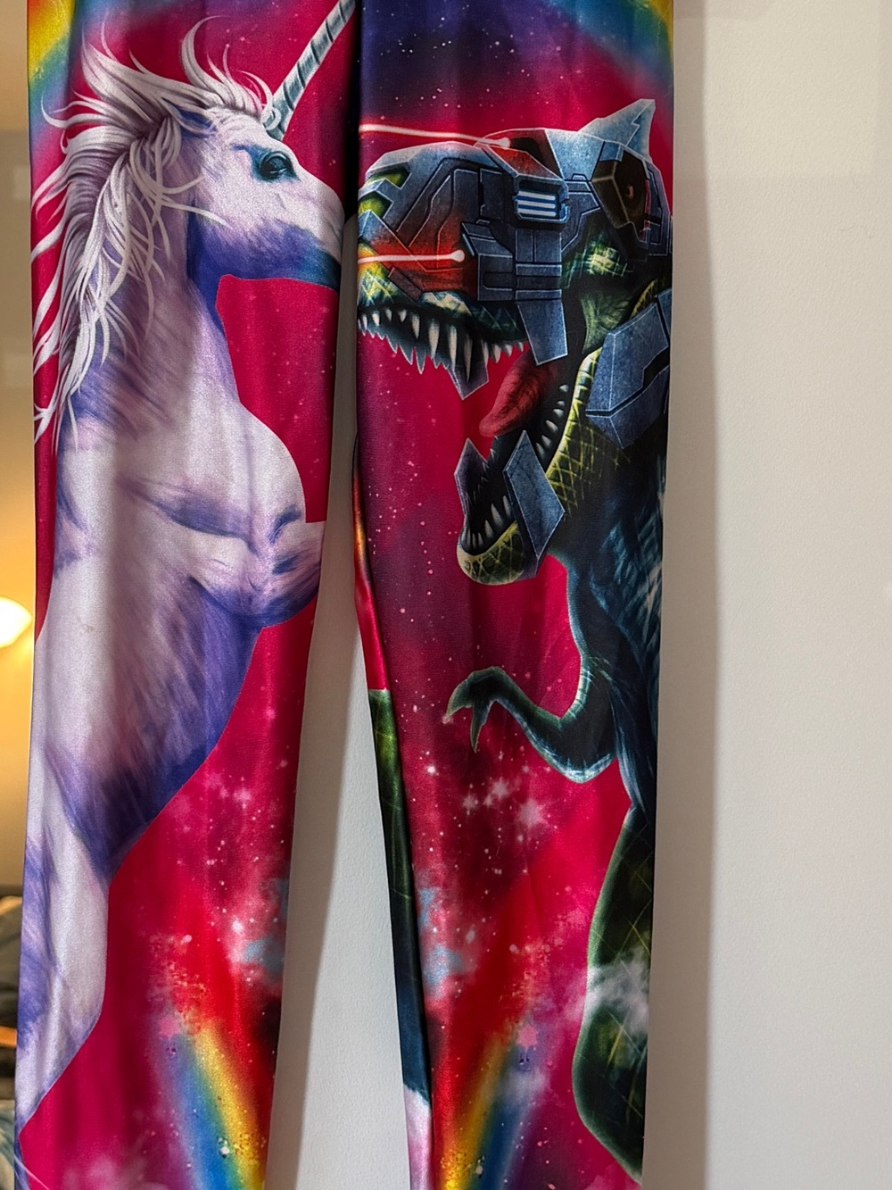 Blackmilk Unicorn & Robot Dinosaur Pink Leggings